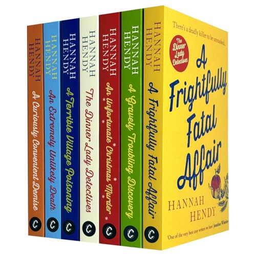 The Dinner Lady Detectives Series 7 Books Collection Set By Hannah Hendy (The Dinner Lady Detectives, An Unfortunate Christmas Murder, A Terrible Village Poisoning, Curiously Convenient Demise and More)