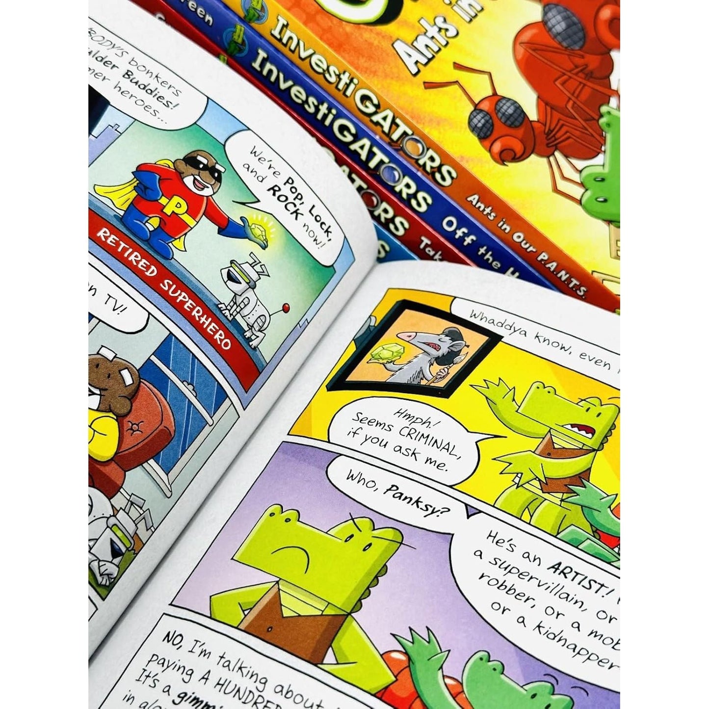 InvestiGators Series 5 Books Collection Box Set By John Patrick Green (InvestiGators, Take the Plunge, Off the Hook, Ants in Our P.A.N.T.S & Braver and Boulder)