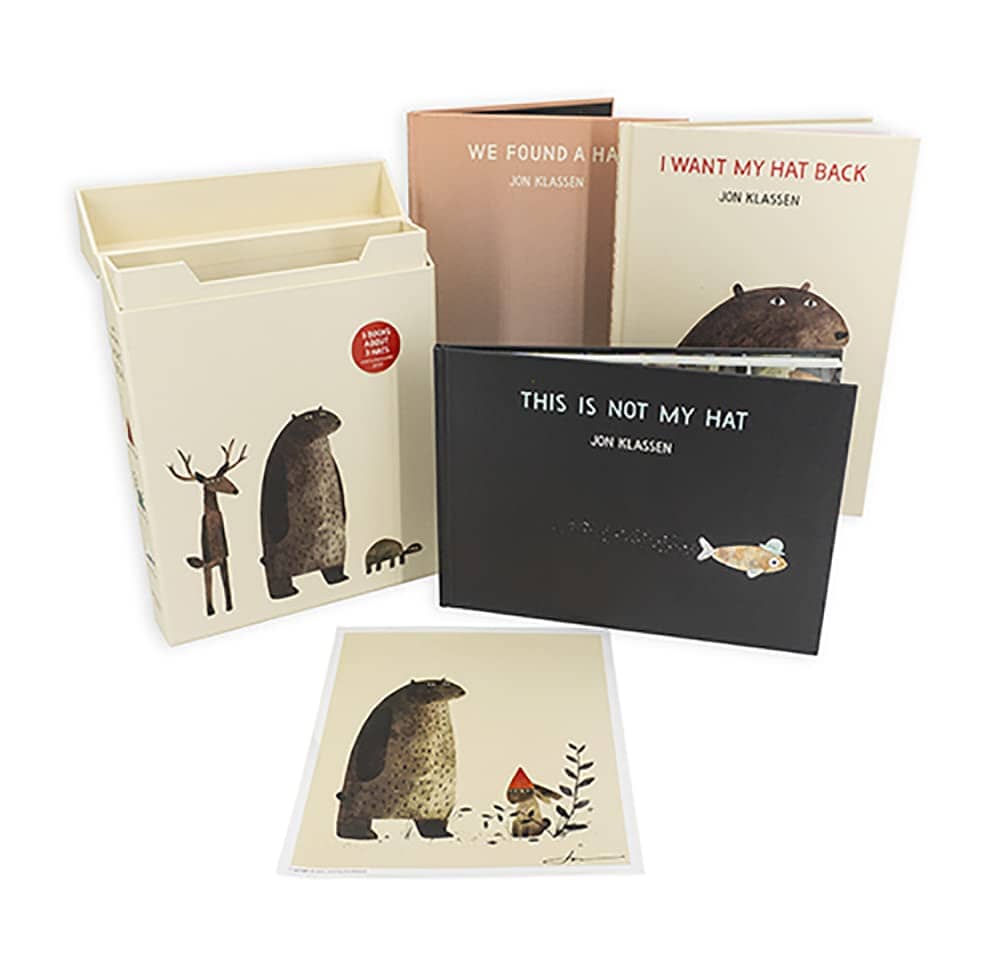 Jon Klassen's Hat Box (The Hat Trilogy) (I Want My Hat Back, This Is Not My Hat, We Found a Hat)
