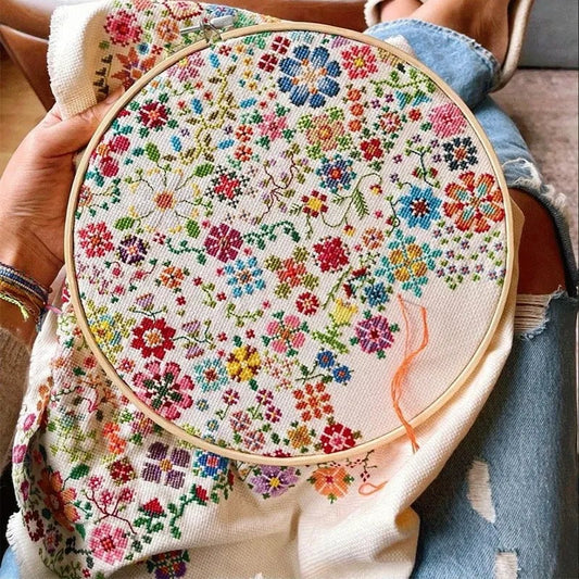 ✨LAST DAY ALERT 49% OFF🌸Bloom a Day Cross Stitch Set