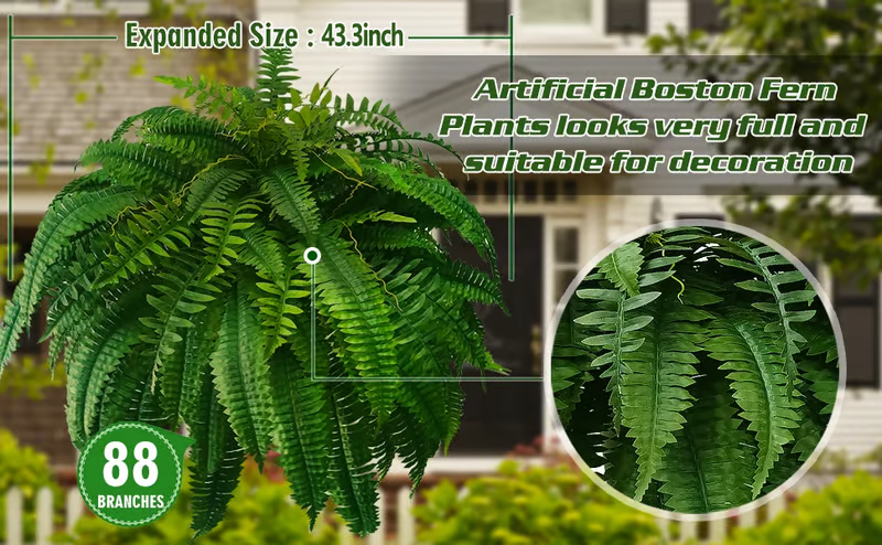 🔥Last Day 75% OFF--🌿UV Resistant Lifelike Artificial Boston Fern