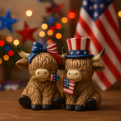 🎄Highland Cow Holiday Series – Fun Resin Figurine for Every Celebration!