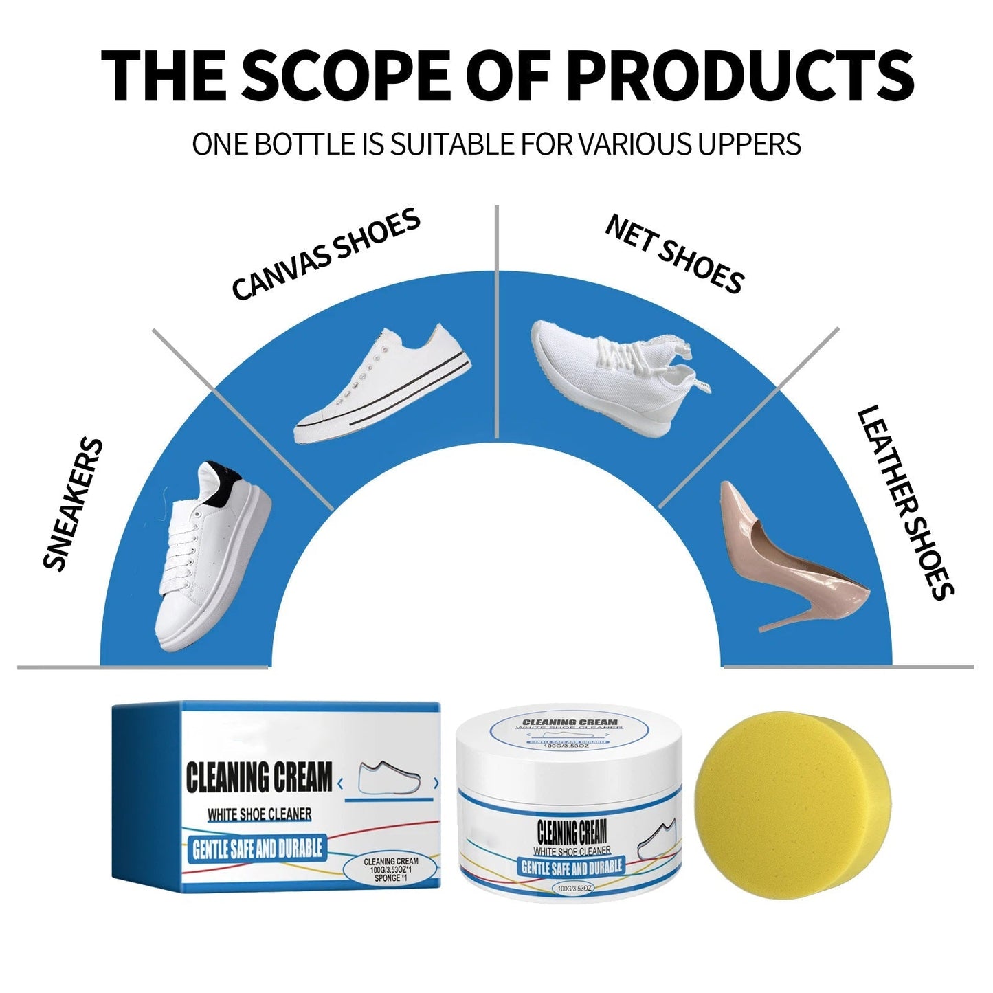 Dazzling White Shoes in Seconds!🫧Shoe Cleaning Cream