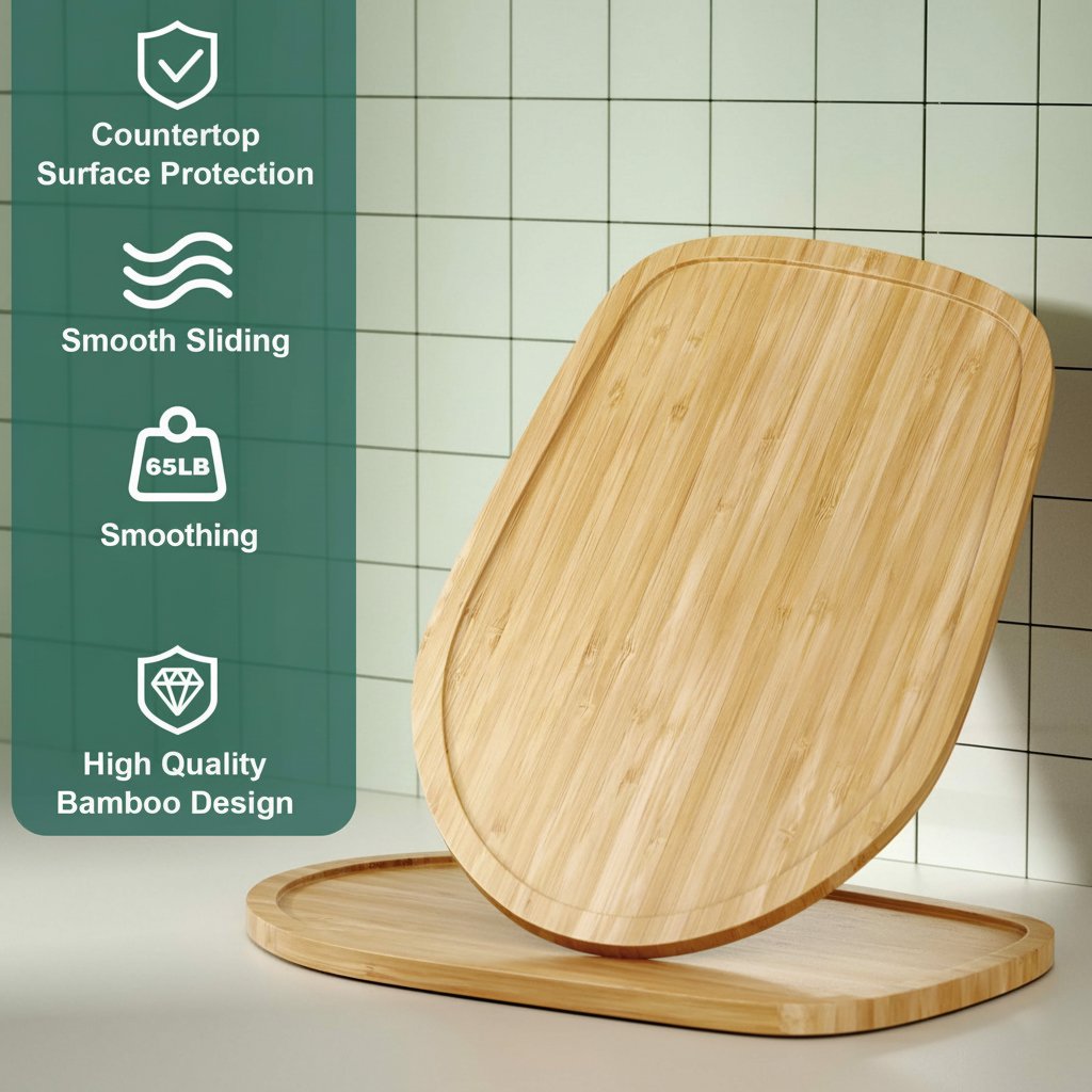 BUY 2 SAVE 5% FREE SHIPPING🔥🔥 Handmade Bamboo Mixer Mobile Tray, Waterproof, Anti-Slip & Corrosion-Resistant