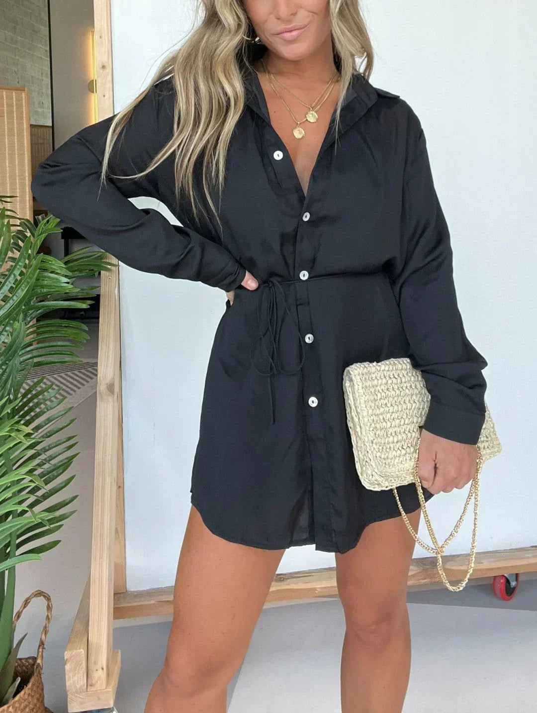 Kiki | Satin Romper Dress