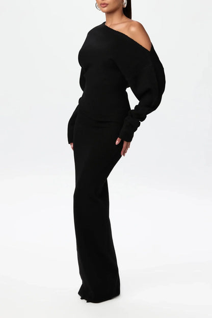 Drop-Shoulder Sweater Dress