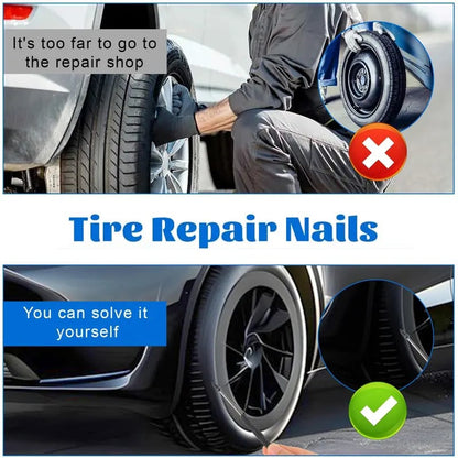 🔥Tire Repair Rubber Nail🚚Free Screwdriver Included