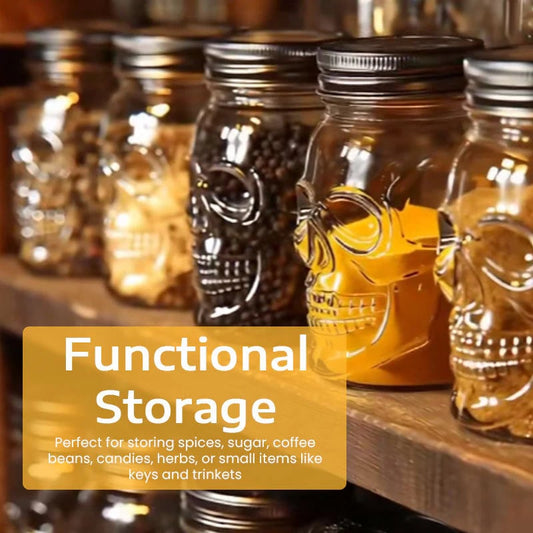 🔥LAST DAY 49% OFF - 💀 Edgy Skull Storage Jar