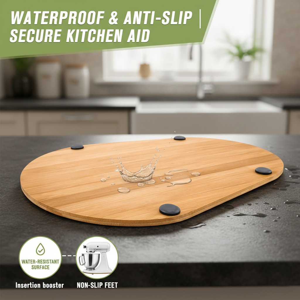 BUY 2 SAVE 5% FREE SHIPPING🔥🔥 Handmade Bamboo Mixer Mobile Tray, Waterproof, Anti-Slip & Corrosion-Resistant