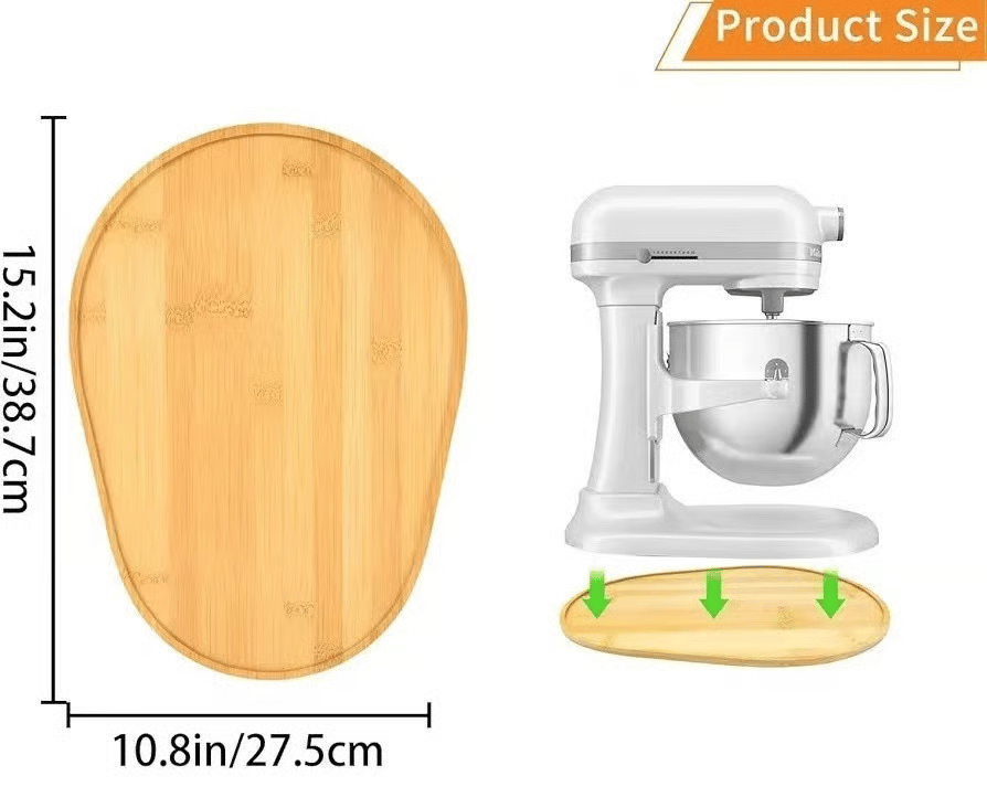 BUY 2 SAVE 5% FREE SHIPPING🔥🔥 Handmade Bamboo Mixer Mobile Tray, Waterproof, Anti-Slip & Corrosion-Resistant