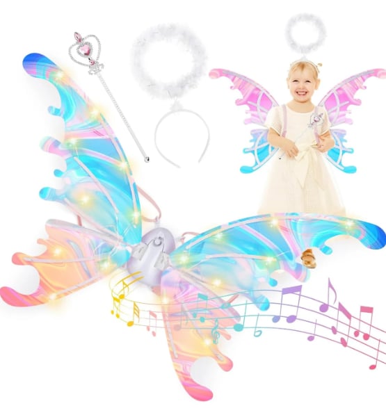 🧚‍♀️Sparkle LED Fairy Wings – Dreamy Gift for Birthdays & Holidays🎁