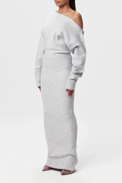 Drop-Shoulder Sweater Dress