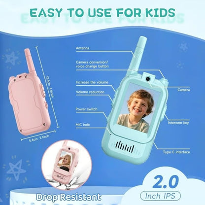 Rechargeable Video Walkie Talkies for Kids