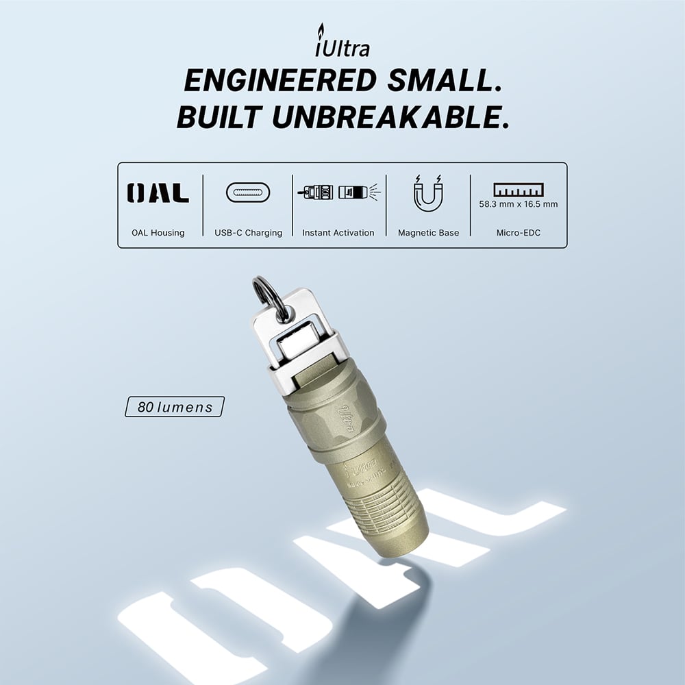 💡80LM Mini Keychain Flashlight – USB-C, Magnetic