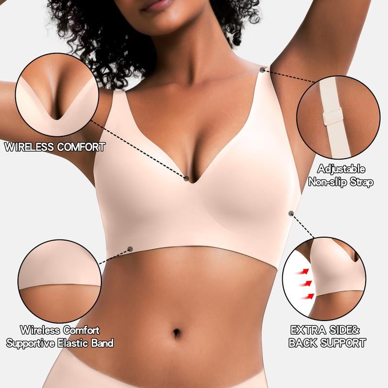 Jelly Comfortable Wireless Push Up Bras