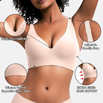 Jelly Comfortable Wireless Push Up Bras