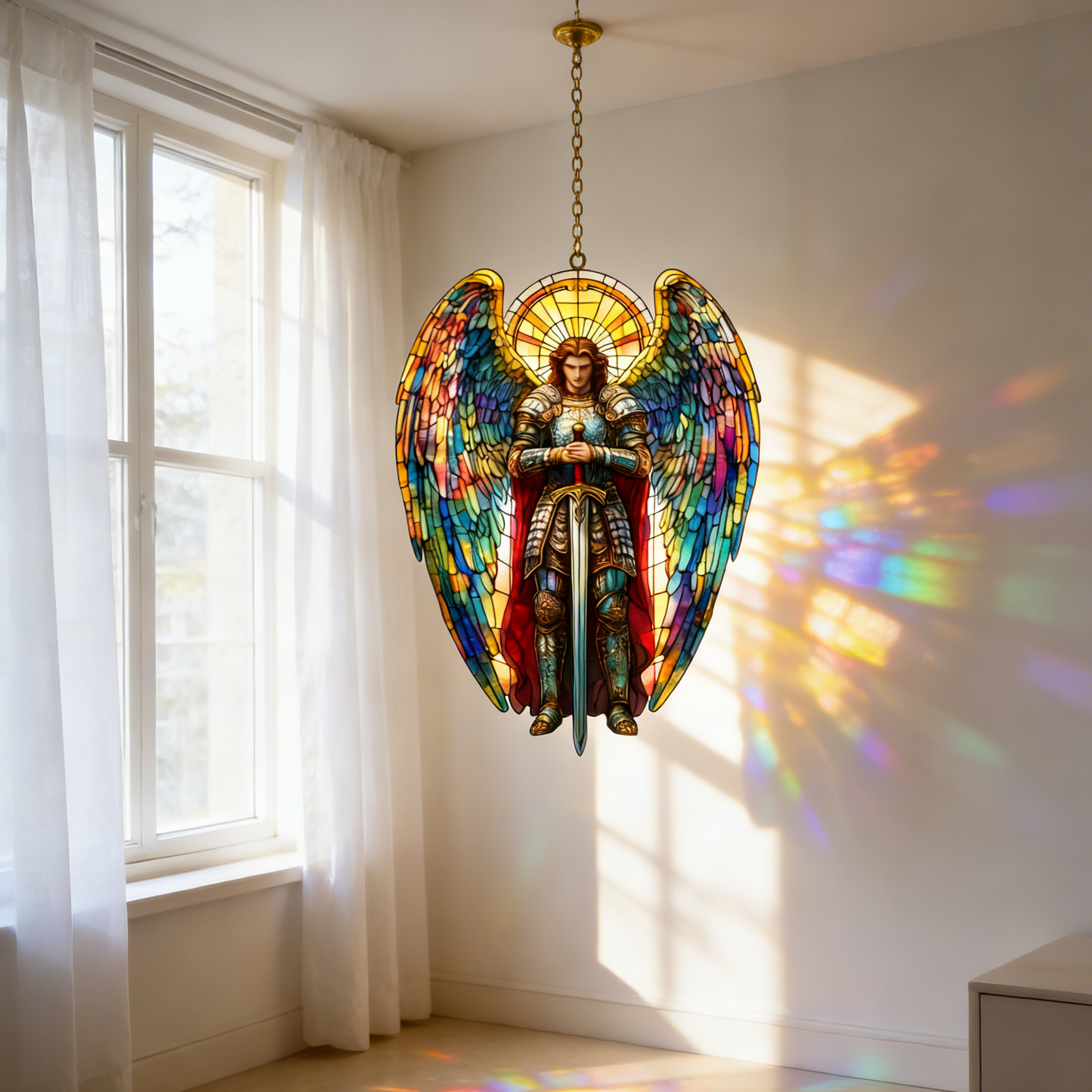 🌈 Angel Stained Glass Sun Catcher -- Turn Sunlight into a Whimsical Work of Art