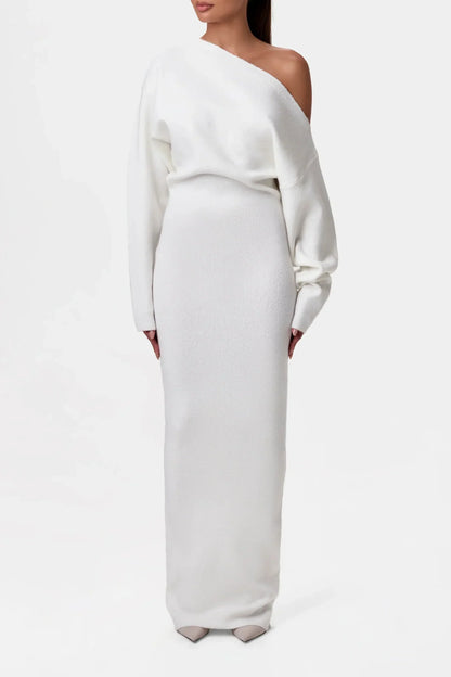 Drop-Shoulder Sweater Dress