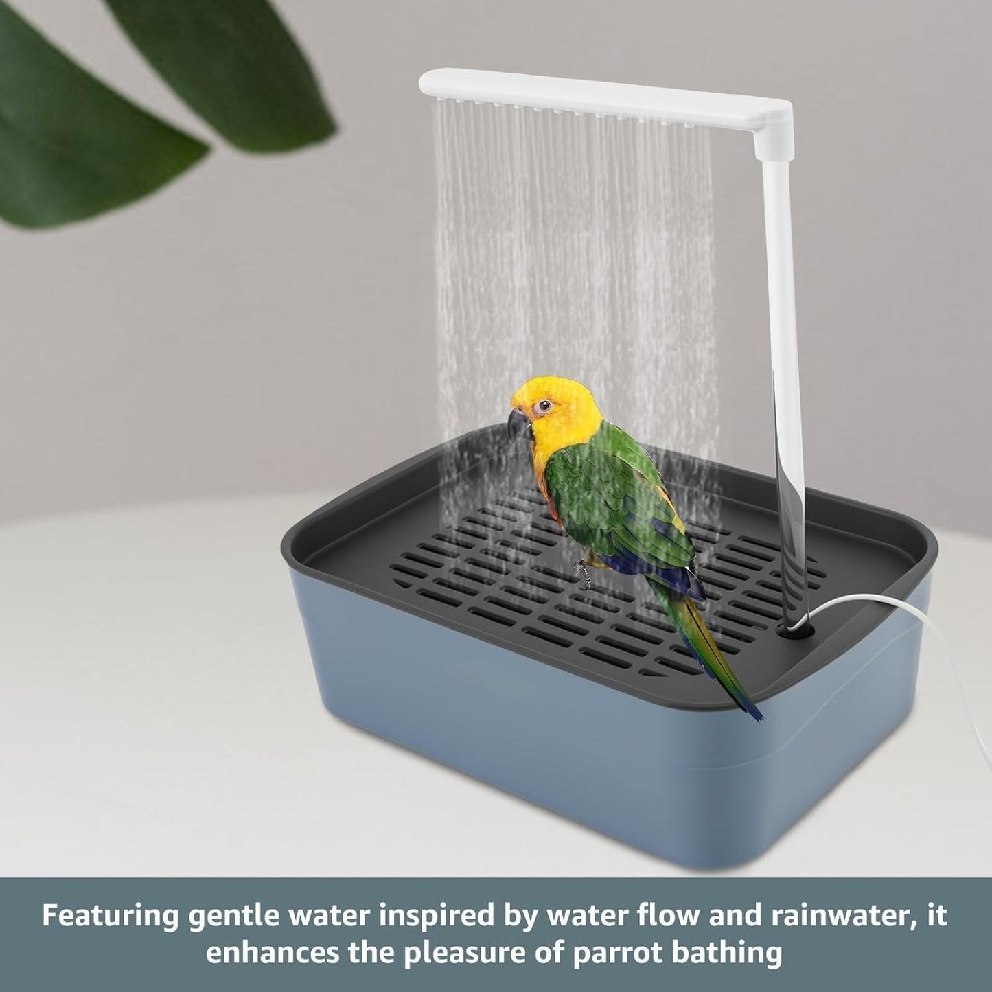 🔥Hot Sale 49% OFF - 🦜💦Automatic ABS Bird Bath Shower, Parrot Bathtub with Circulating Faucet for Pet Bird