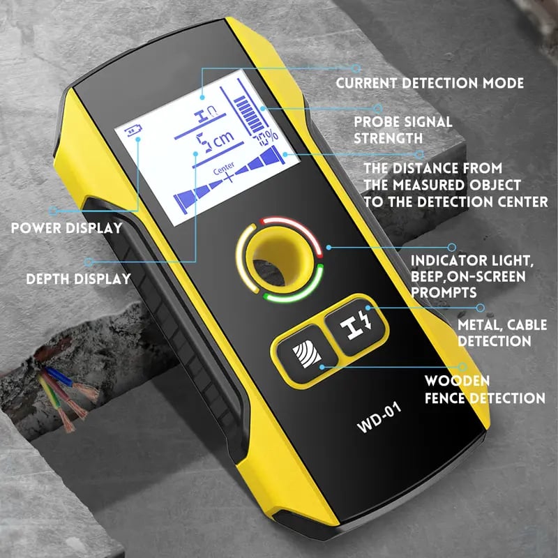Precision Metal Detector Wall Scanner with Positioning Hole