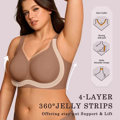 Jelly Comfortable Wireless Push Up Bras