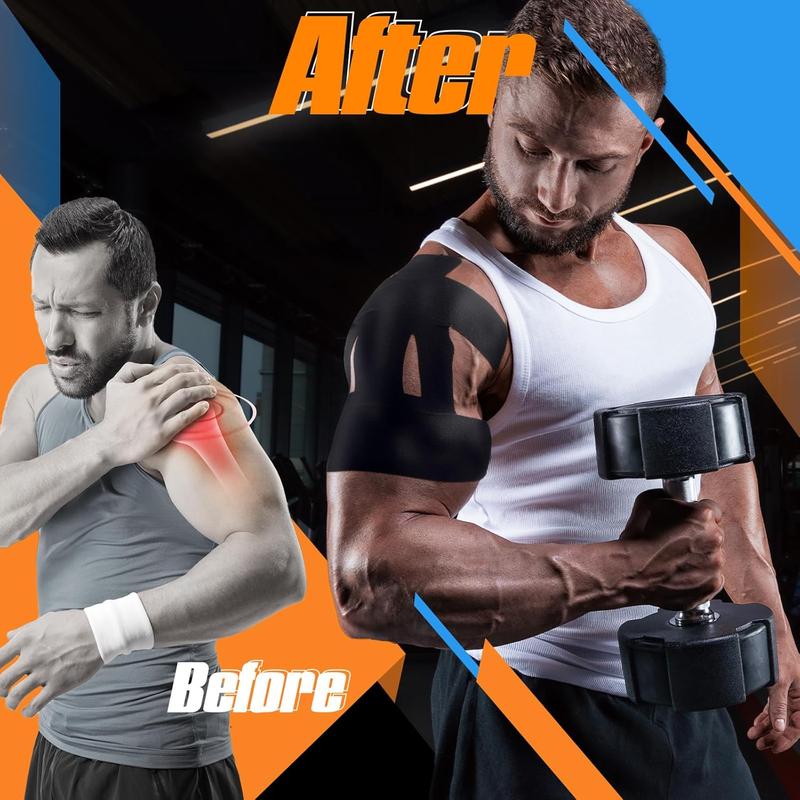 Kinesiology Tape For Shoulder Pain Relief, Pre-Cut Sports Tape With Waterproof, Breathable And Enhanced Elasticity.