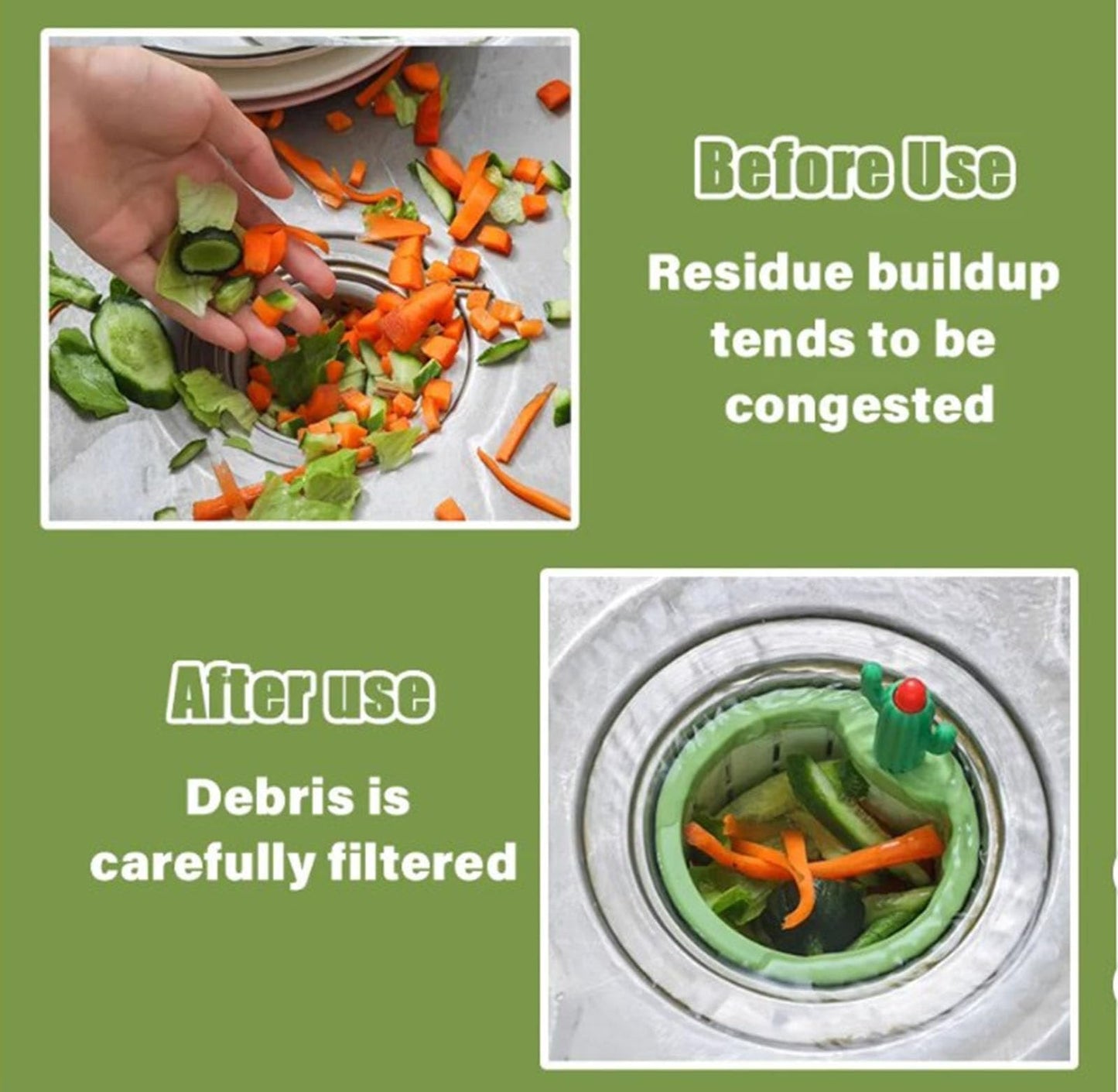 Cactus Kitchen Automatic Dumping Sink Filter