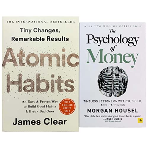 Atomic Habits & The Psychology of Money – 2 Books Collection Set | Personal Growth, Wealth & Mindset Bestsellers