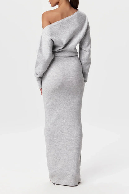 Drop-Shoulder Sweater Dress