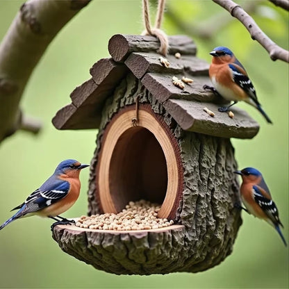 Vintage Treehouse Shape Bird Feeder: A Charming Oasis for Your Feathered Friends
