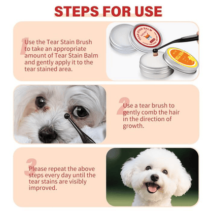 🔥LAST DAY 49% OFF✨PET Tear Stain Protection Cream & Brush Set