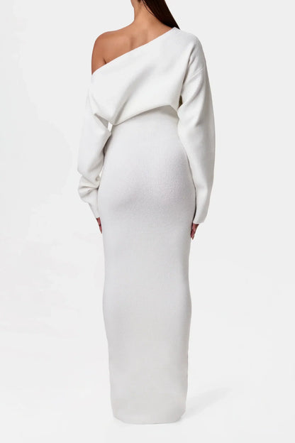 Drop-Shoulder Sweater Dress