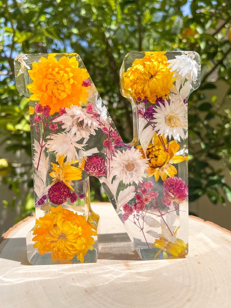 🌸Handmade Floral Resin Home Decor/ Night Light