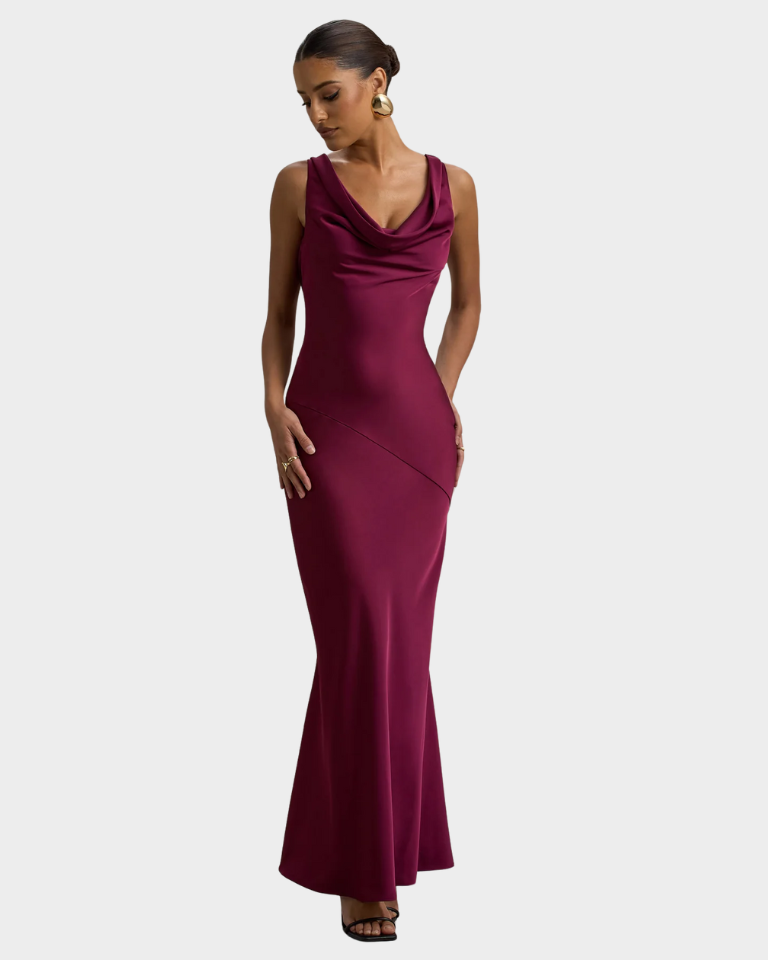 SUNSET SATIN MAXI DRESS