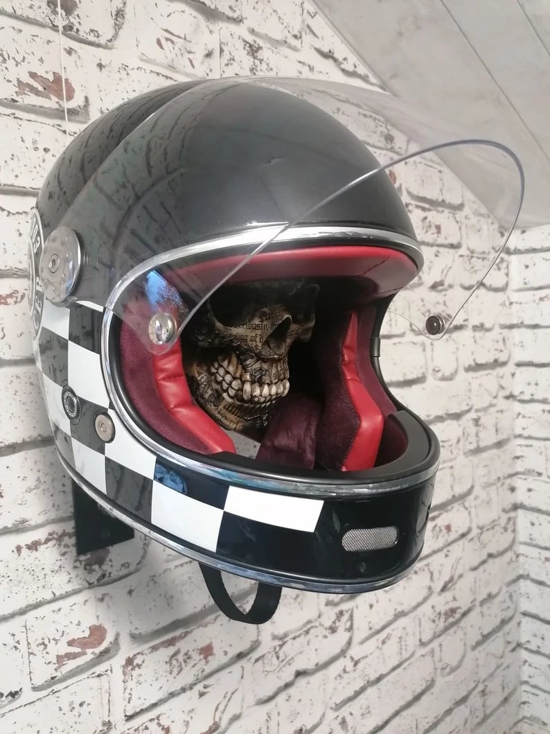 🏴‍☠️Motorcycle helmet and jacket skull holder