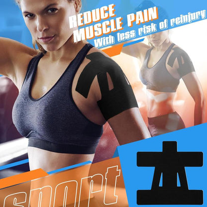 Kinesiology Tape For Shoulder Pain Relief, Pre-Cut Sports Tape With Waterproof, Breathable And Enhanced Elasticity.