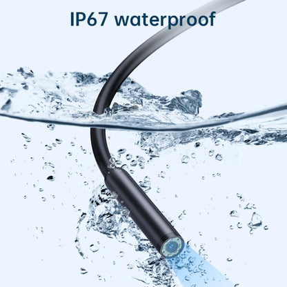 16.4ft Endoscope Camera with Light for iPhone and Android, 1920P HD IP67 Waterproof Borescope with 8 Adjustable LED Lights, Semi-Rigid Snake Camera, 7.9mm Black, Diagnostic Tool