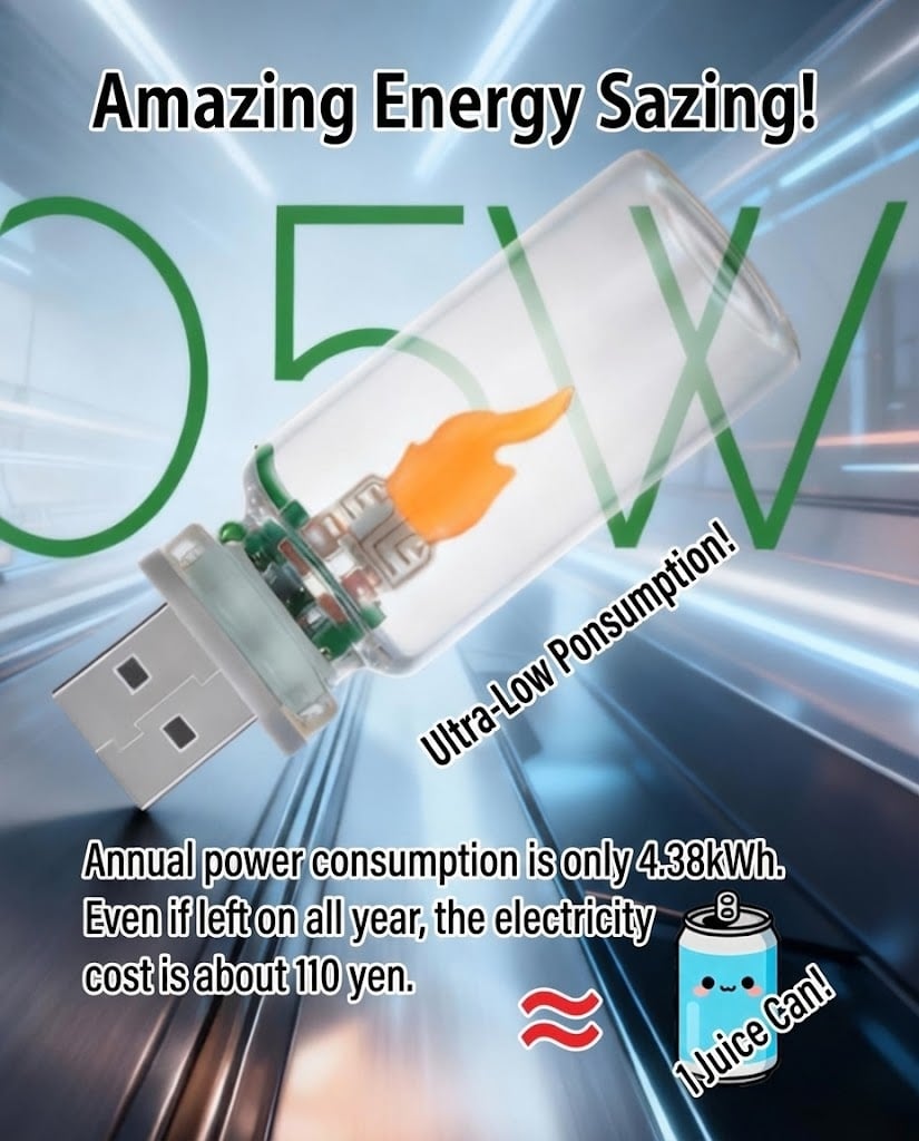 USB Flame Ambiance Light