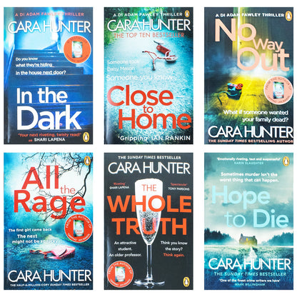 Cara Hunter Di Fawley Series 6 Books Collection Set (All The Rage, In The Dark, Close To Home, No Way Out, The Whole Truth, Hope to Die)