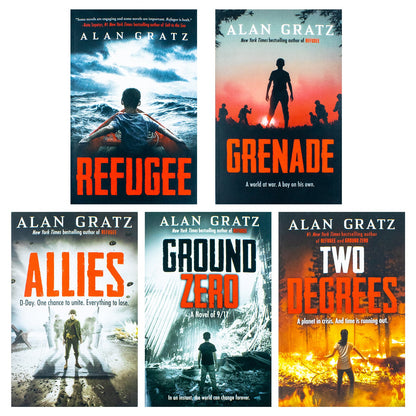 Alan Gratz 5 Books Collection Set (Allies, Two Degrees, Grenade, Refugee, Ground Zero)