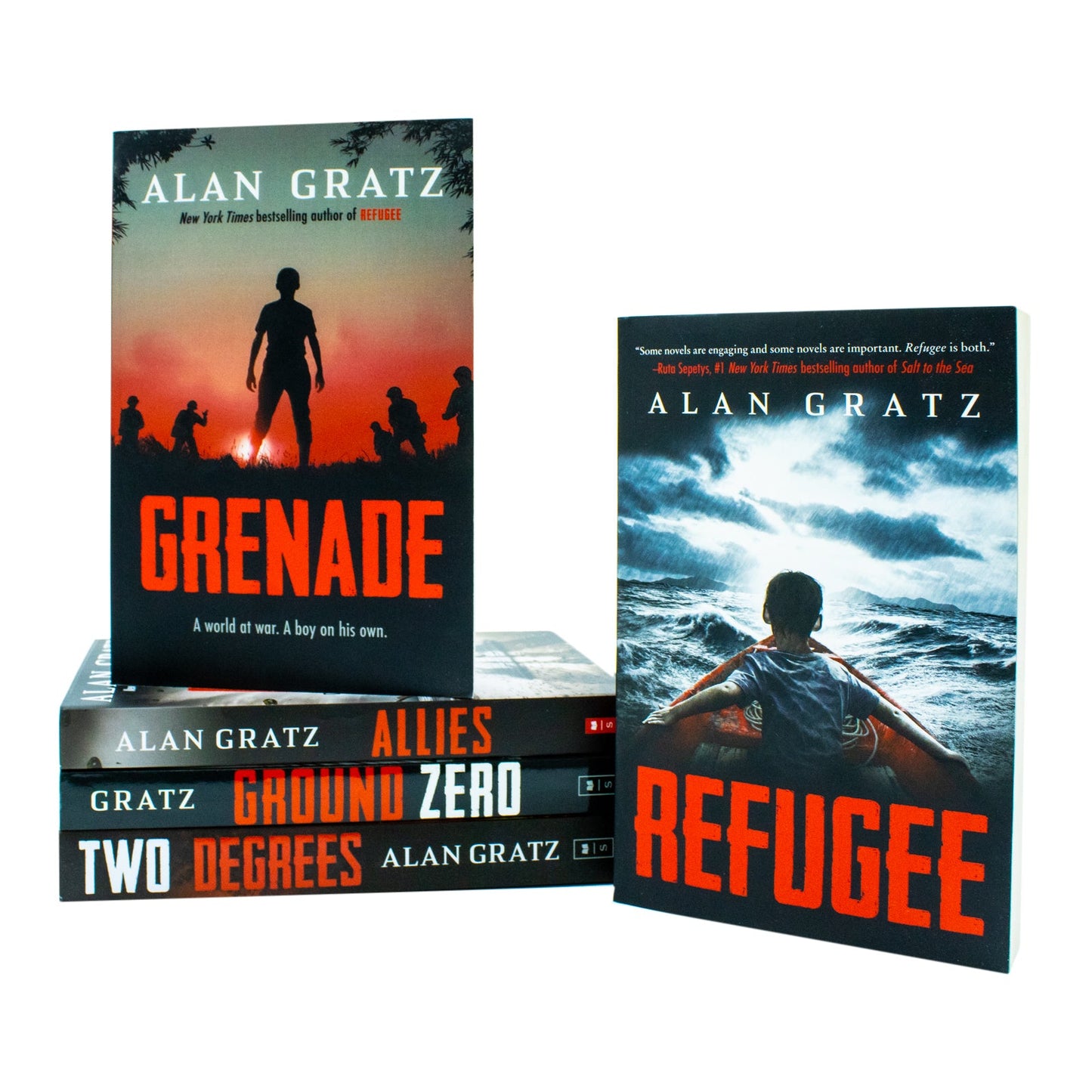Alan Gratz 5 Books Collection Set (Allies, Two Degrees, Grenade, Refugee, Ground Zero)