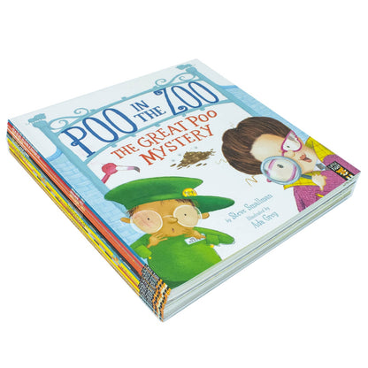 The Zoo Series Children Picture Stories 12 Books Collection Set (Poo in the Zoo, The Great Poo Mystery, The Island of Dinosaur Poo, Little Why, Mighty Mo, Quiet!, Hippobottymus & More)
