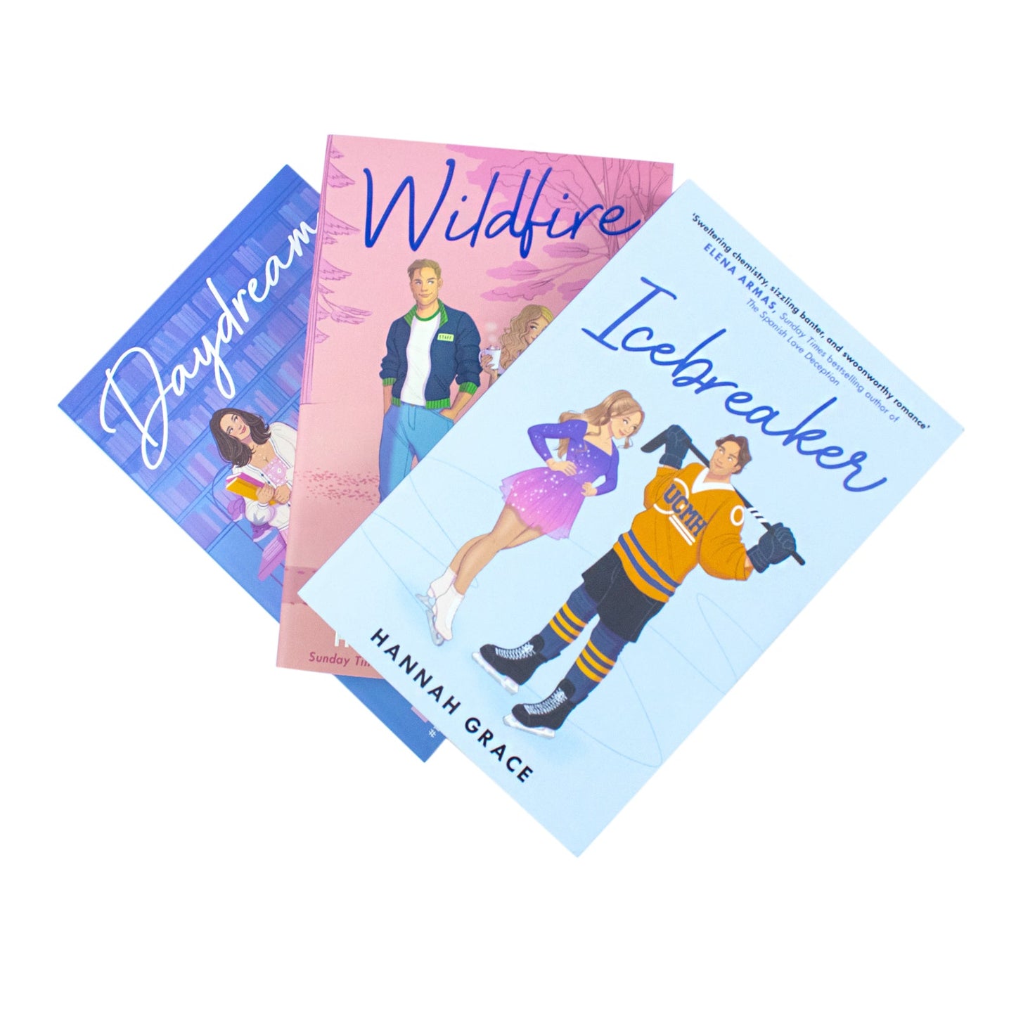 The Maple Hills Series 3 Book Collection Set By Hannah Grace (Icebreaker, Wildfire & Daydream)