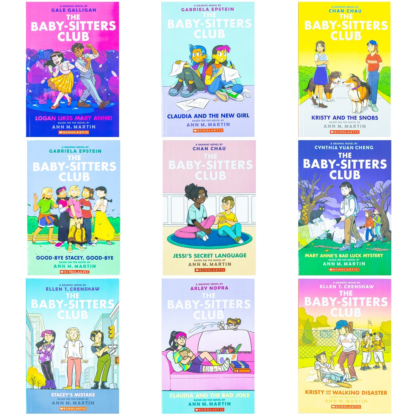 Babysitters Club Graphix 8-16 Books Collection Set: Full-Colour Edition (Baby-Sitters Club Graphic Novel) (Logan Likes Mary Anne!, Claudia and the New Girl, Kristy and the Snobs & More)