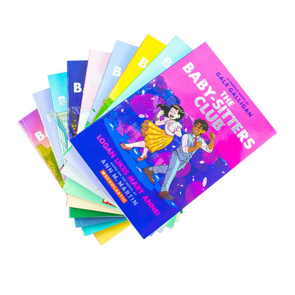 Babysitters Club Graphix 8-16 Books Collection Set: Full-Colour Edition (Baby-Sitters Club Graphic Novel) (Logan Likes Mary Anne!, Claudia and the New Girl, Kristy and the Snobs & More)