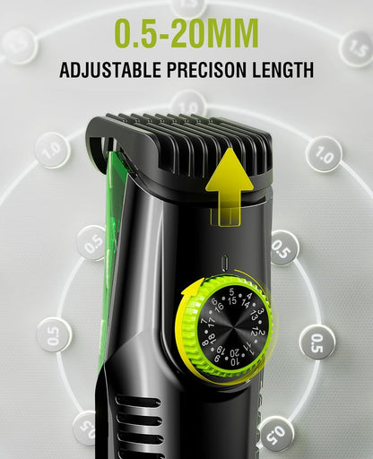 Built-in Vacuum Trimmer for Mustache, Sideburns, Facial Hair, Rechargeable, IPX6 Waterproof, 2 Comb, Comfort face 2in1 Electric Razor rechargeable men 2025 ornament