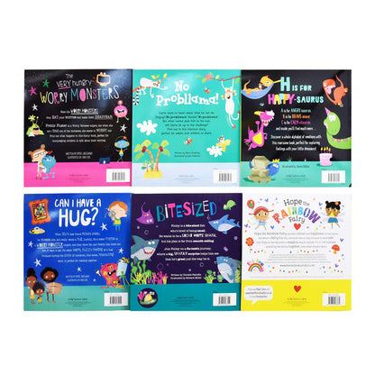 (Ages 3-5) The Very Hungry Worry Monsters & Friends 6 Books collection Set (The Very Hungry Worry Monsters, No Probllama!, H Is for Happy-saurus, Can I HAve A HUG!, BiTE-SiZED, Hope the RAINBOW Fairy)