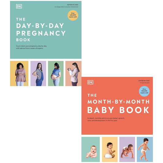 The Day-by-Day Pregnancy Book, The Month-by-Month Baby Book 2 Books Collection Set
