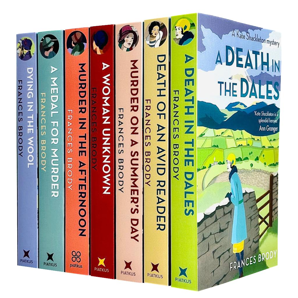 Kate Shackleton Mysteries Series 7 Books Collection Set by Frances Brody (Dying in the Wool, A Medal for Murder, Murder in the Afternoon, A Woman Unknown, Murder on a Summers Day, Death of an Avid Reader, A Death in the Dales)