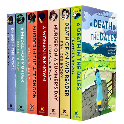 Kate Shackleton Mysteries Series 7 Books Collection Set by Frances Brody (Dying in the Wool, A Medal for Murder, Murder in the Afternoon, A Woman Unknown, Murder on a Summers Day, Death of an Avid Reader, A Death in the Dales)